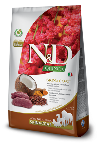 N&D Quinoa Sckin&Coat Venison,Cocunut & Curcuma